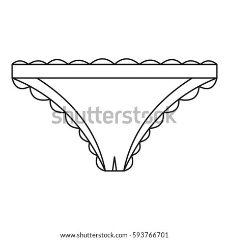 Panties Frill Icon Simple Illustration Panties Stock Vector 581725186 ...