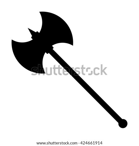 Battleaxe Battle Axe Flat Icon Games เวกเตอร์สต็อก 424661914 - Shutterstock