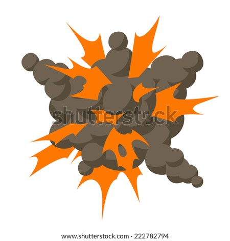 Explosion Cartoon Flat Style Vector Illustration Stock Vector 222782794