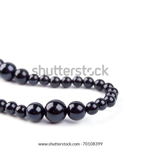 necklace closeup on a white background