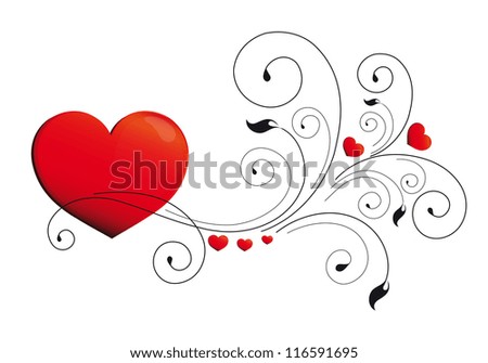 Heart Filigree Coils Layered Easy Editing Stock Vector 20391736 ...