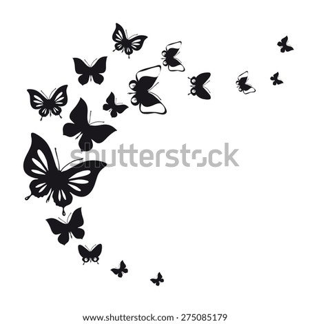 Download Swarm Butterflies Leader Front Stock Vector 184526906 ...