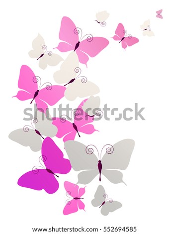 Butterfly Art Hand Painted Purple Pink Stock Illustration 111779798 ...