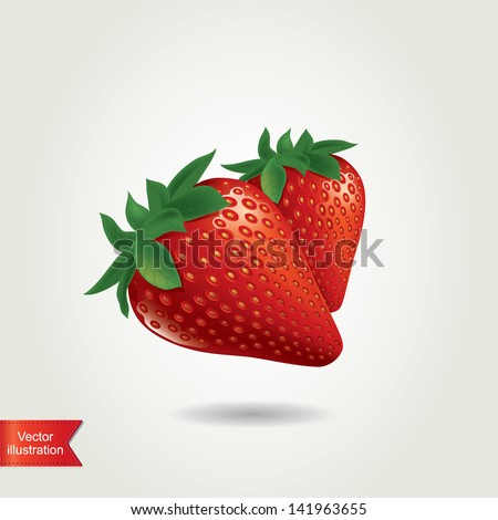 Strawberry isolated.Vector illustration.