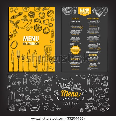 vector restaurant brochure menu design vector stock vector royalty