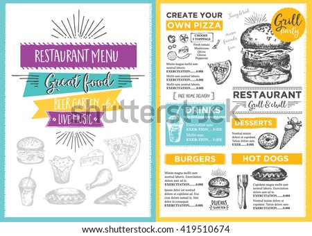 create a menu template