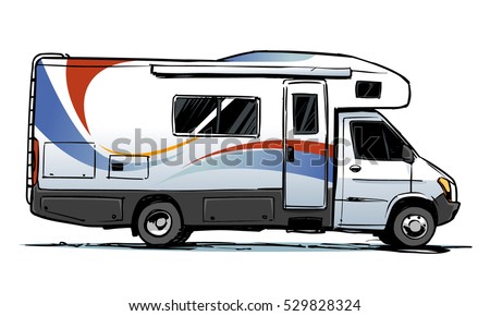 Camper Van Illustration Side View Camper Van Illustration Side View