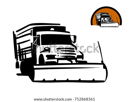 Download Snow Plow Truck Vector Illustration Tipper Stock Vector ...