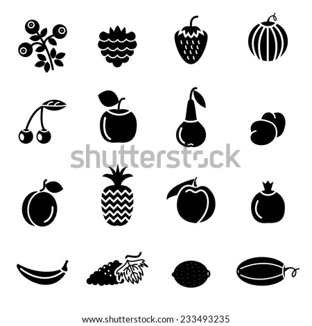 Fruit Set Vector Stock Vector 112822663 - Shutterstock