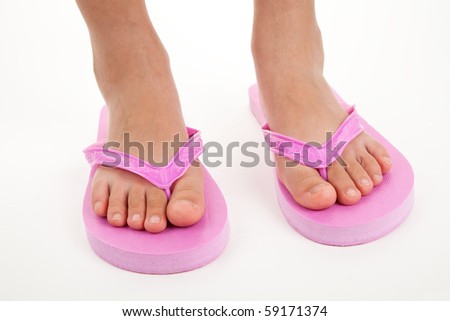 Female Feet Flipflops Stock Photo 105948905 - Shutterstock