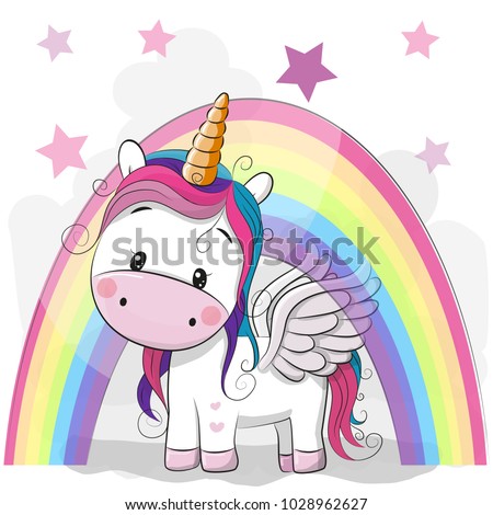 Cute Cartoon Unicorn Rainbow On Stars Stock Vector Royalty Free 1028962627 Cute Cartoon Unicorn Rainbow On Stars Stock Vector Royalty Free 1028962627