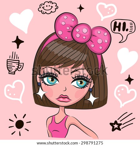 Cute Girl Cartoon Stock Photos, Images, & Pictures | Shutterstock