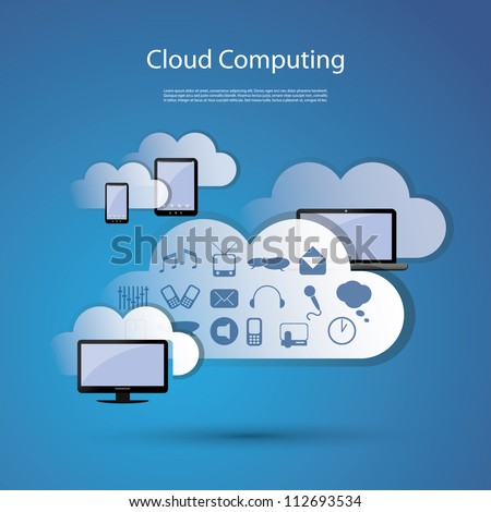 Cloud Computing Concept Stock Vector 112693534 - Shutterstock