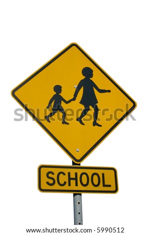 Children school crossing traffic sign Stock Photos, Images, & Pictures ...