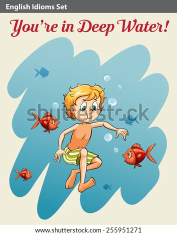 Image result for clip art shwing someone in deep waters