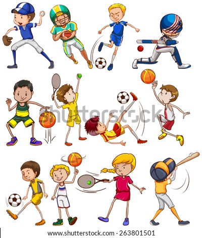 Playful Children Silhouettes Chat Bubbles Stock Vector 95536681 ...