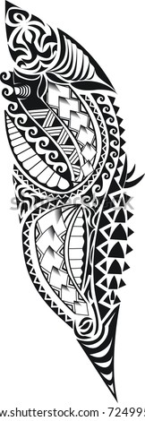 Tribal Arm Chest Tattoo Stock Illustration 72499540 - Shutterstock