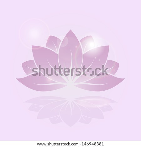 stylized silhouette of lotus flower