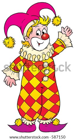 Vector Illustration Cute Clown Cartoon Concept Stock Vector 75537400 ...