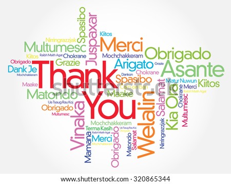 Colorful Thank You Word Cloud Background Stock Illustration 320865344 ...