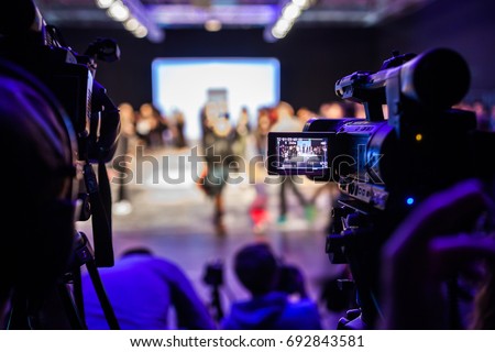 Televison Camera Broadcasting a Show