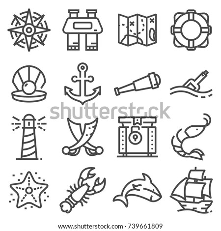 Nautical Icons Stock Images, Royalty-Free Images & Vectors | Shutterstock