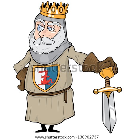 Vector Illustration King Character Knight Posing Stock Vector 130902737 ...