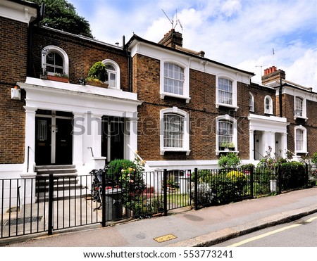 Row Characteristic English Cottages Cambridge Uk Stock Photo 63658882 ...