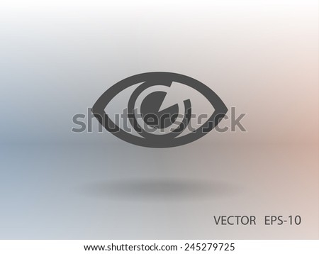 Flat icon of supervision - stock vector