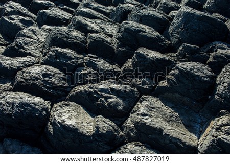 basalt columns in Phu yen, Vietnam. wonder of the world