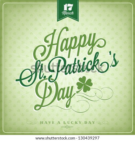 Saint Patrick's Day Typographical Background