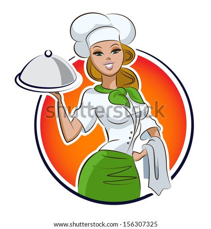 Woman Pizza Cook Vector Illustration Isolated Stock Vector 118937827 ...