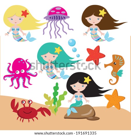 Mermaid Vector Stock Photos, Images, & Pictures | Shutterstock