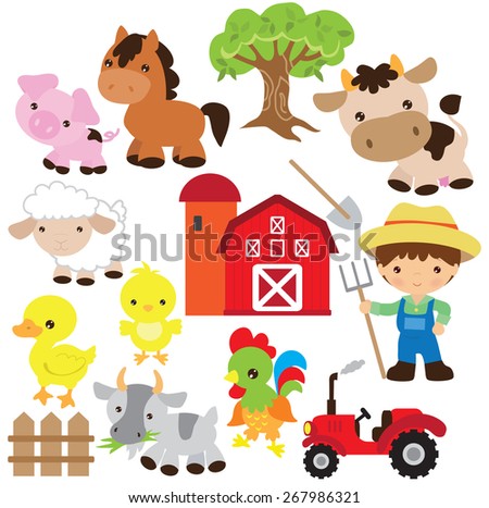 Collection Cartoon Animals Child Kids Collection Stock Vector 415108759 ...