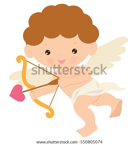 Cute Cupid Vector Cartoon Illustration Stock Vector 550805074 ...