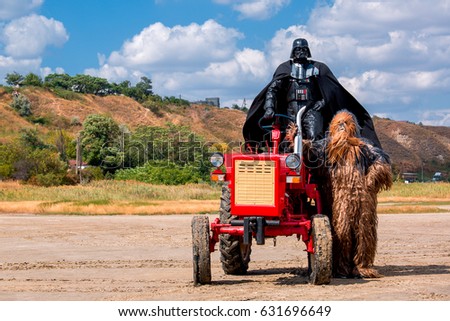 stock-photo-odessa-ukraine-september-the-lord-of-powers-of-darkness-darth-vader-and-chewbacca-go-631696649.jpg