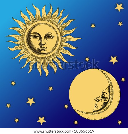 Sun Moon Stars Stock Photos, Images, & Pictures | Shutterstock