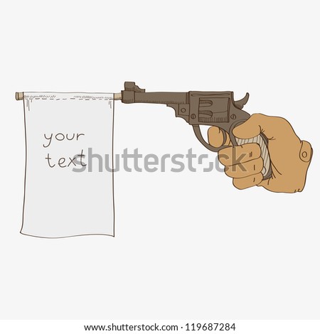 Gun Flag Vector Illustration Stock Vector 119687284 - Shutterstock