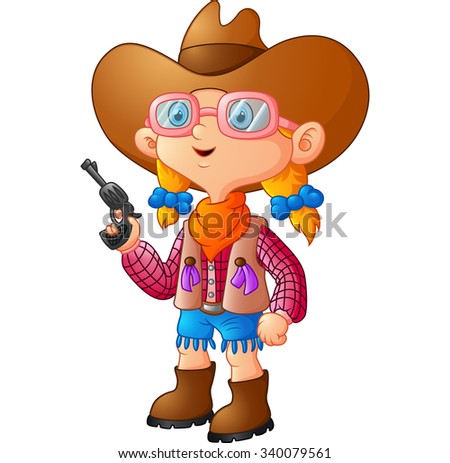 Cartoon Western Cowboy Isolated Character Illustration Stock ...