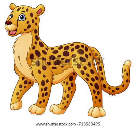 Cheetah Cartoon Stock Vector 134971985 - Shutterstock