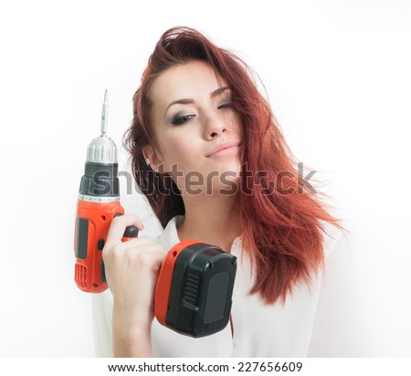 Redhead hammer drill, sxsfat woman