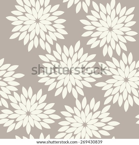Seamless anthracite gray vintage japanese floral kimono tenugui textile pattern vector