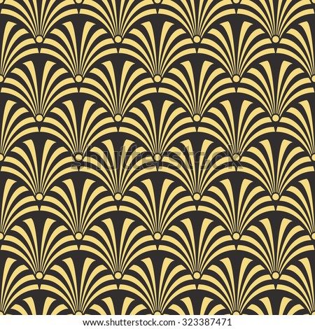 Seamless Pattern Gold Monochrome Art Deco Stock Vector 242551546 ...