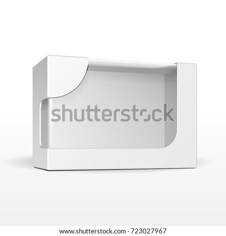 Download Product Cardboard Plastic Package Box Window Stock Vector 723027967 - Shutterstock