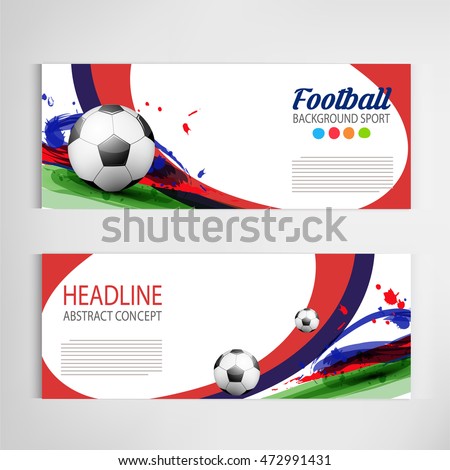 Soccer Tournament Modern Sport Banner Template Stock Vector 472991431 ...