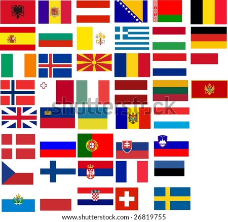 All Flags Europe Many Flags European Stock Illustration 26819755 ...