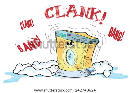 Broken Washer Machine Stock Vector 242740624 - Shutterstock