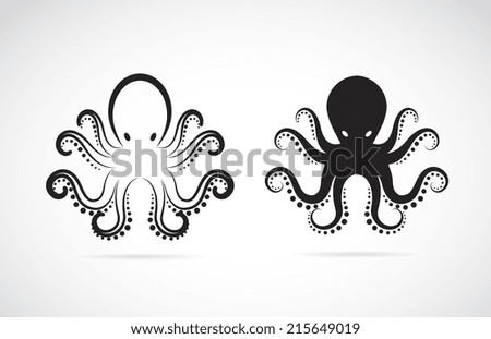 Vector image of an octopus on white background, Vector octopus for your design.