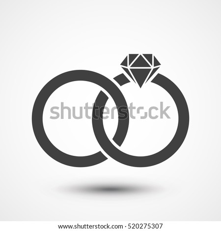 Download Two Bonded Wedding Rings Marriage Icon Stock Vector 520275307 - Shutterstock