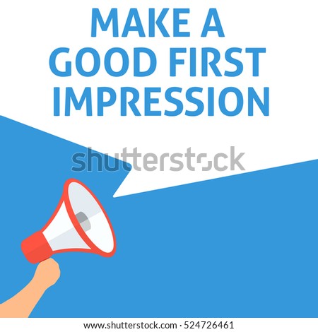 impression good business megaphone hand make announcement speech bubble holding flat shutterstock illustration vector